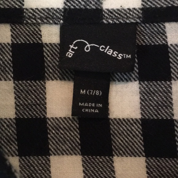 NWTGirls art class checkered shirt - Picture 3 of 4
